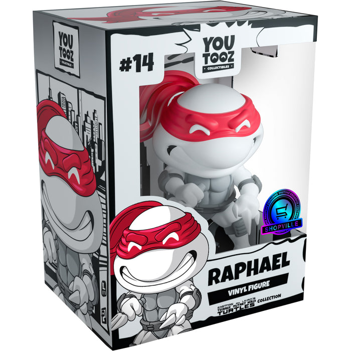 Youtooz x Shopville: Eastman and Laird's Teenage Mutant Ninja Turtles Collection - Raphael Black & White Vinyl Figure [Limited Edition - 1000 Made Only!]