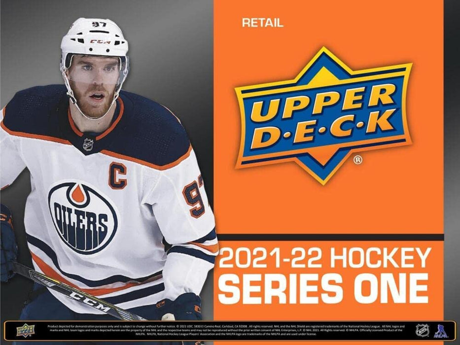 2021-22 Upper Deck Series 1 Hockey Blaster Box - 6 Packs + 1 Bonus Pack [Card Game, 1+ Players]