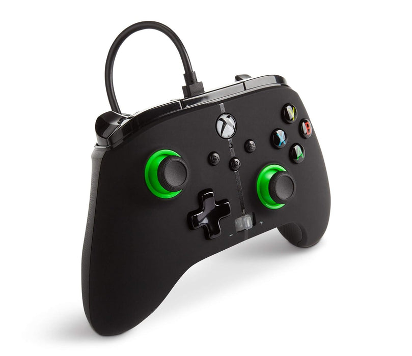 PowerA Xbox X/S & One Enhanced Wired Controller - Green Hint [Xbox Series X/S/Xbox One Accessory]