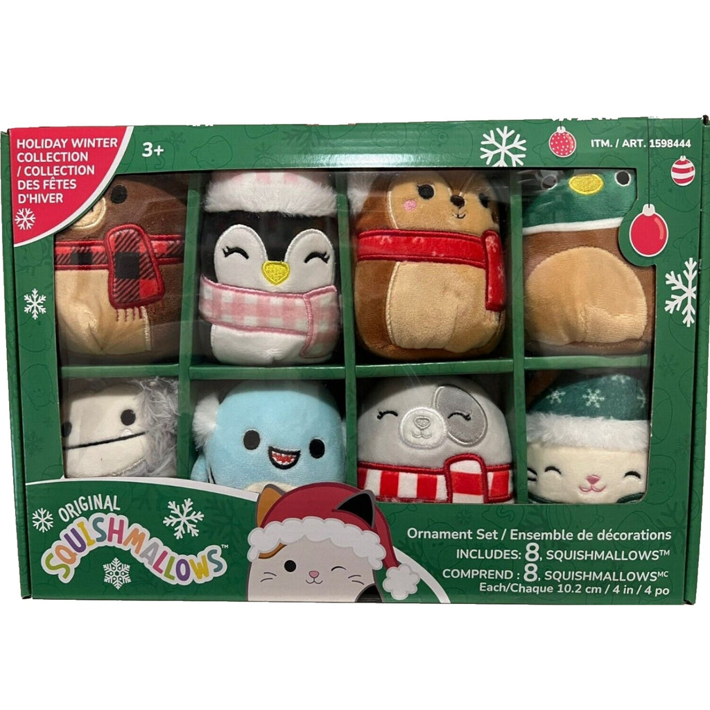 Official Squishmallow 4” Ornaments 8-pack