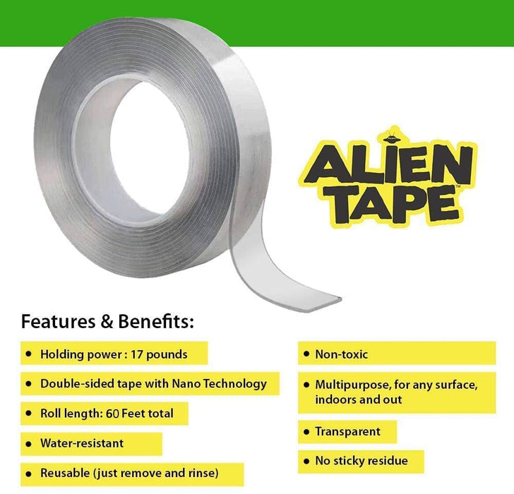 Alien Tape Double Sided Tape Clear 3 boxes -9 rolls