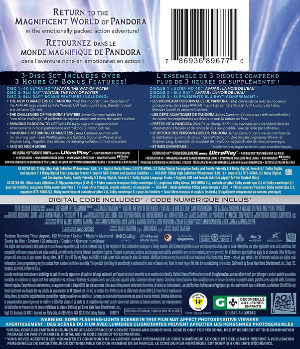 Avatar: The Way of Water [Blu-ray + 4K UHD + Digital]