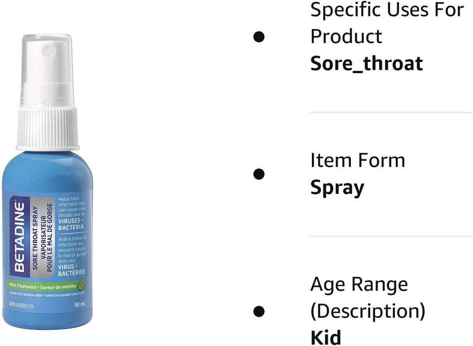 Betadine Sore Throat Spray - 50 mL [Healthcare]