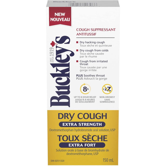 Buckley’s Dry Cough Extra Strength Cough Suppressant Syrup - 150mL [Healthcare]
