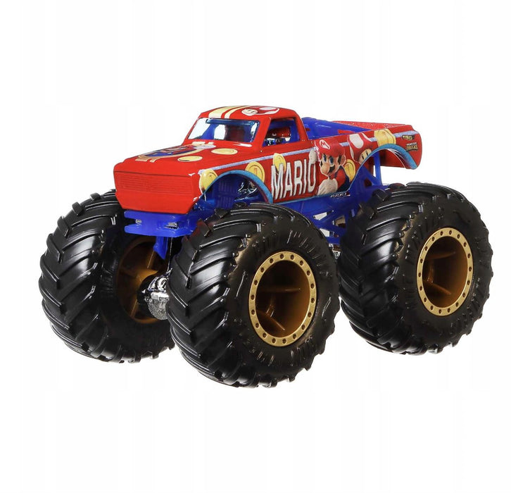 Hot Wheels Monster Trucks 1:64 Super Mario Themed Vehicle - Mario [Toys, Ages 3+]