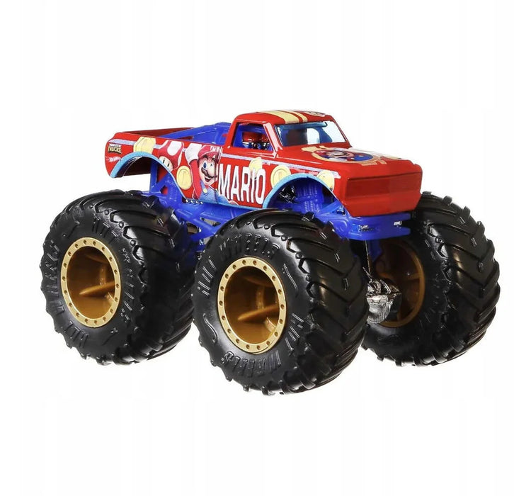 Hot Wheels Monster Trucks 1:64 Super Mario Themed Vehicle - Mario [Toys, Ages 3+]