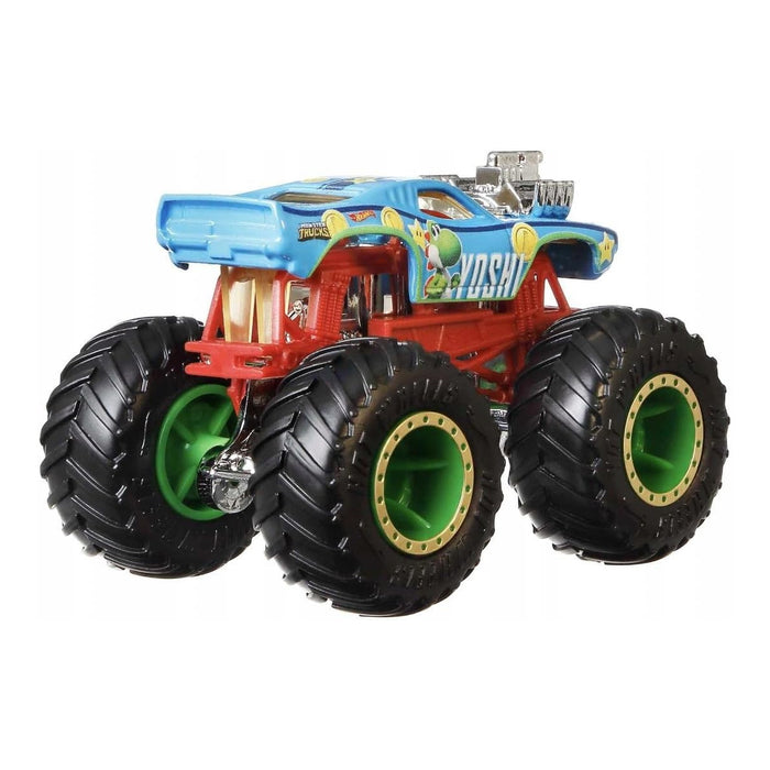 Hot Wheels Monster Trucks 1:64 Super Mario Themed Vehicle - Yoshi [Toys, Ages 3+]