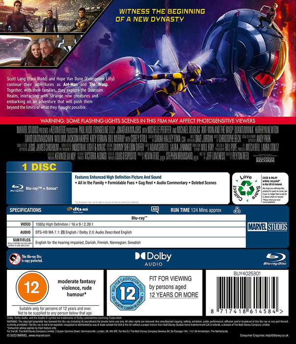 Marvel Studios Ant-Man and The Wasp: Quantumania [Blu-ray]