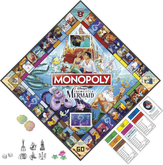 Monopoly: Disney's Little Mermaid Edition [Board Game, 2-6 Players]