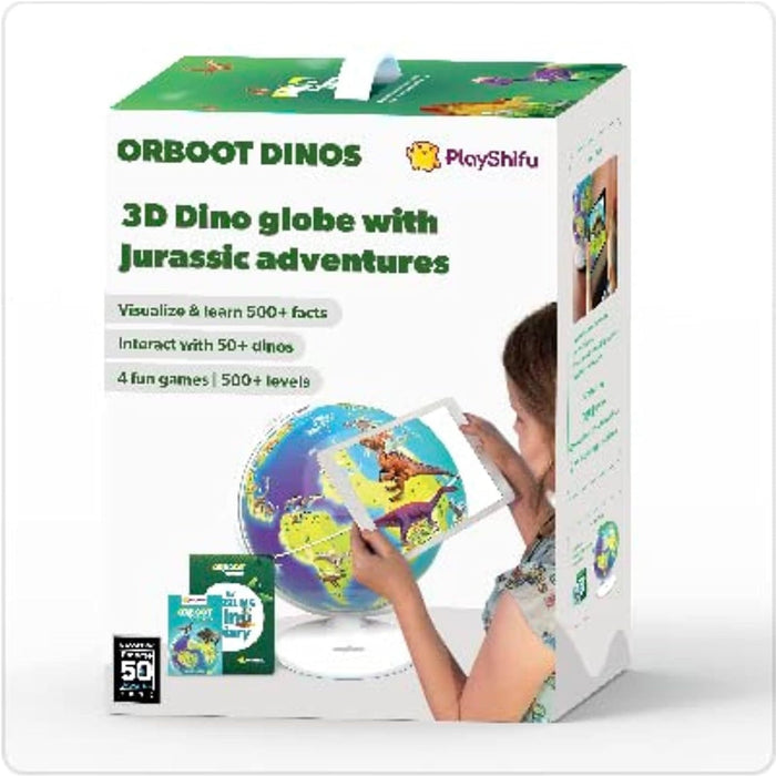 PlayShifu Orboot Dinos - Interactive Educational Dinosaur Toy - (Globe + App) 50 Dinosaurs, 500+ Facts