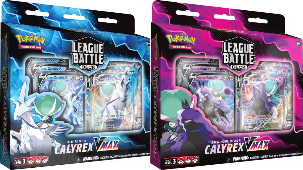 Pokemon TCG: Calyrex VMax League Battle Deck Display - Shadow Rider or Ice Rider - 6 Decks