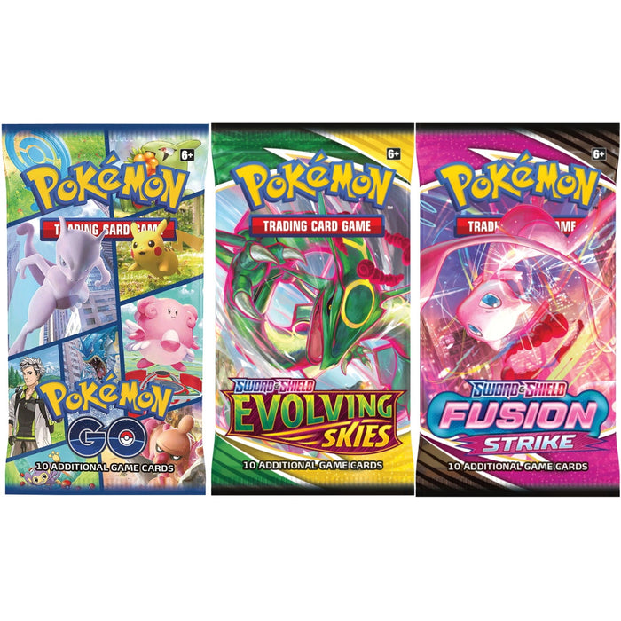 Pokemon TCG: Party Bundle  - 50 Assorted Cards in a Tin, 1 Ultra Rare Card, 1 Factory Sealed Booster Pack, 1 Coin