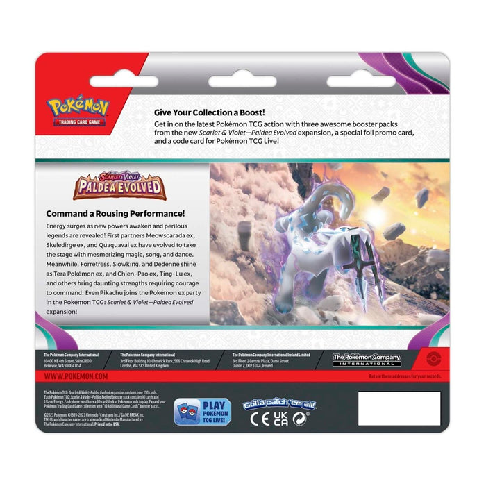 Pokemon TCG: Scarlet & Violet - Paldea Evolved 3 Booster Packs & Tinkatink Promo Card [Card Game, 2 Players]