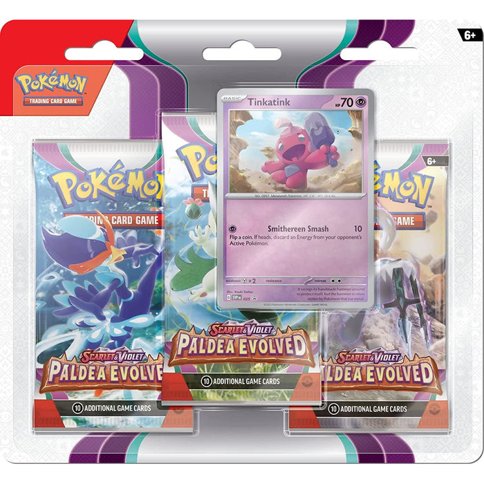 Pokemon TCG: Scarlet & Violet - Paldea Evolved 3 Booster Packs & Tinkatink Promo Card