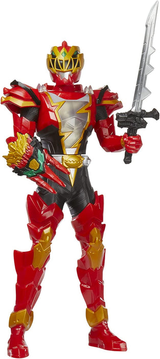 Power Rangers Dino Fury Spiral Strike Red Ranger 12-inch Scale Electronic Spinning and Light FX Action Figure [Toys, Ages 4+]