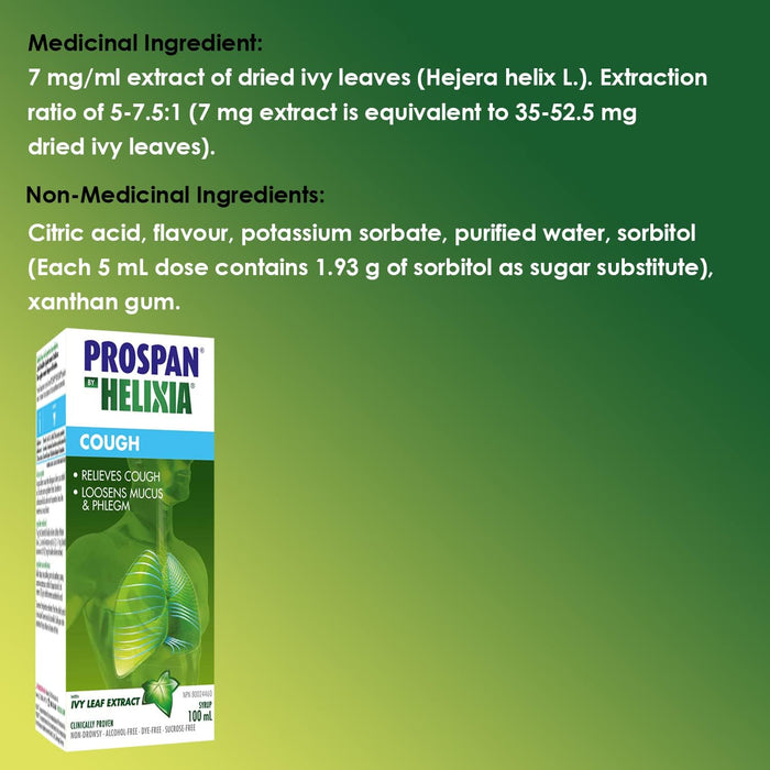 Prospan by Helixia Cough Syrup Ivy Leaf Extract - 100 mL [Healthcare]