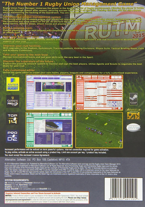 Rugby Union Team Manager 2015 [PC]