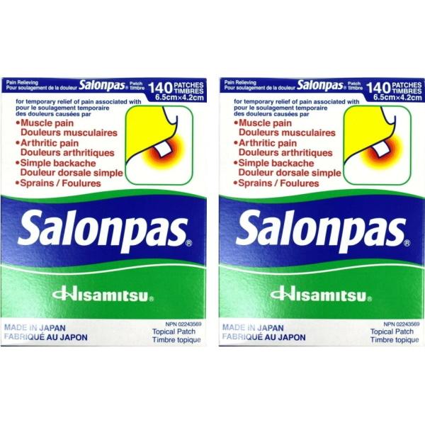 Salonpas Pain Relieving Patch - 2 Pack - 2x140 Patches [Healthcare]