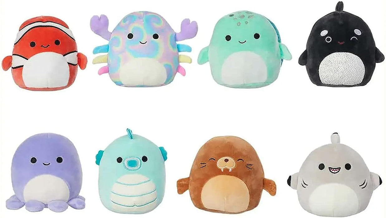 Squishmallows: 8-Pack Sea Animals 5 Inch Mini Plush Collection [Toys, Ages 4+]