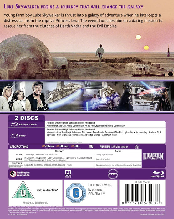 Star Wars: Episode IV - A New Hope [Blu-Ray]