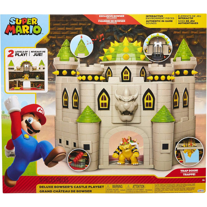 Super Mario Deluxe Bowser's Castle Playset [Toys, Ages 3+]