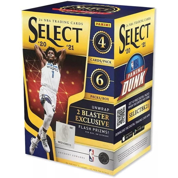 2020/2021 Panini Select NBA Basketball Blaster Box - 6 Packs [Card Game, 1+ Players]