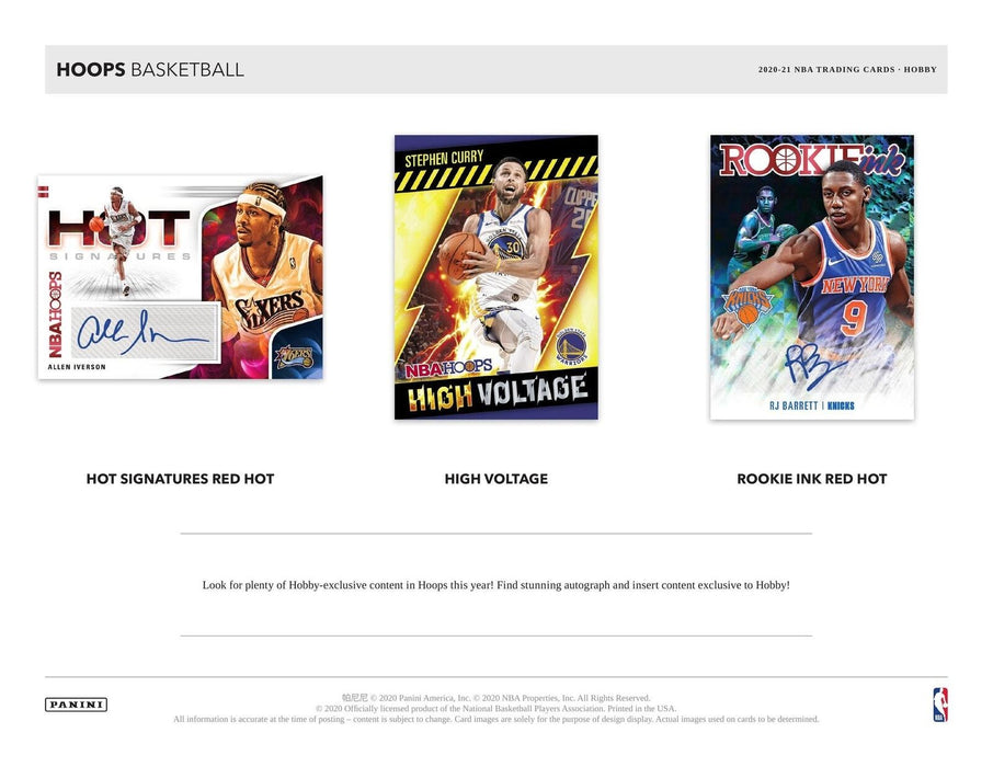 Panini NBA Hoops Basketball Hobby Box 2020-21 [Card Game, 1+ Players]