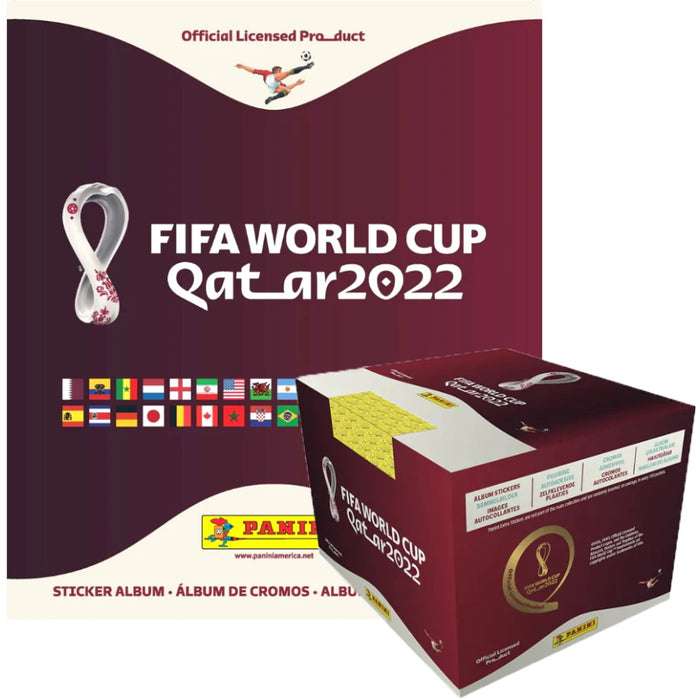 2022 Panini FIFA World Cup Soccer Sticker Box + Sticker Album [Collectible]