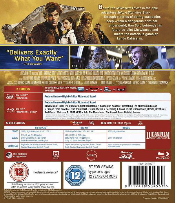 Solo: A Star Wars Story [3D + 2D Blu-Ray]