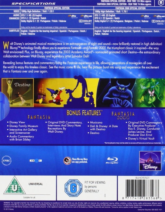 —　[Blu-Ray　Collection]　2-Movie　Fantasia　Disney's　2000　Fantasia　MyShopville
