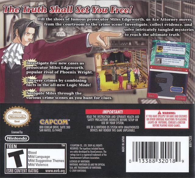 Ace Attorney Investigations: Miles Edgeworth (Nintendo DS) NEW & Sealed!  13388320189