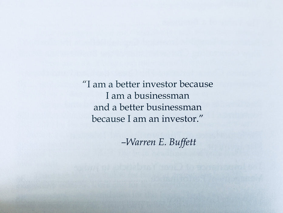 A Few Lessons for Investors and Managers From Warren Buffett [Hardcover Book]