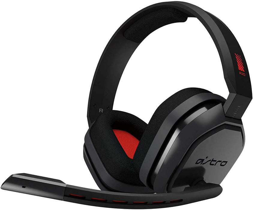 ASTRO Gaming A10 Headset - Wired 3.5mm and Boom Mic by Logitech - Eco-Friendly Packaging - Red/Black [Cross-Platform Accessory]