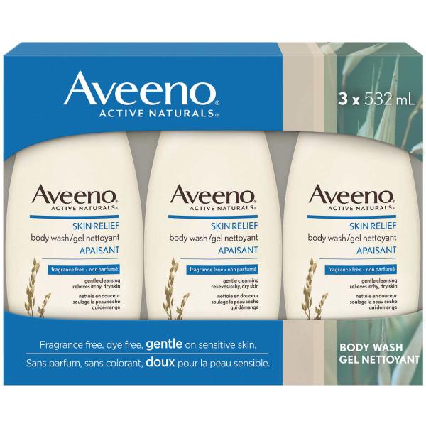 Aveeno Skin Relief Body Wash - 3 Pack - 3x532mL [Healthcare]
