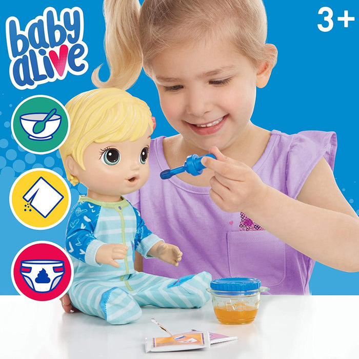 Baby Alive Mix My Medicine Baby Doll, Blonde Hair, Kitty-Cat Pajamas [Toys, Ages 3+]