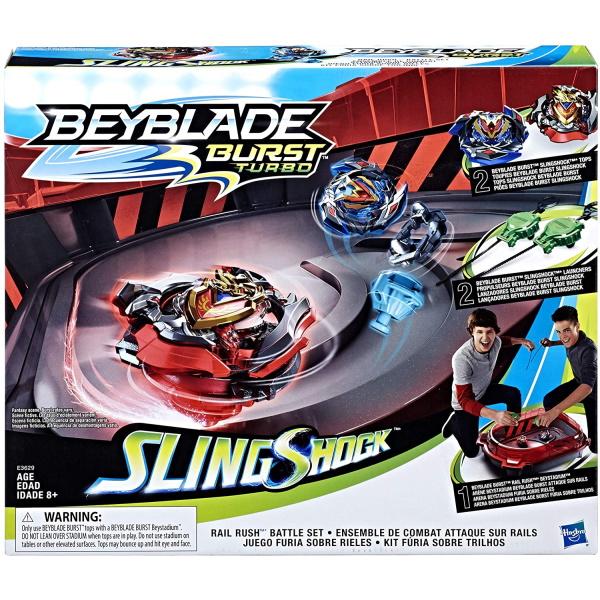 Beyblade Burst Turbo Slingshock Rail Rush Battle Set [Toys, Ages 8+]