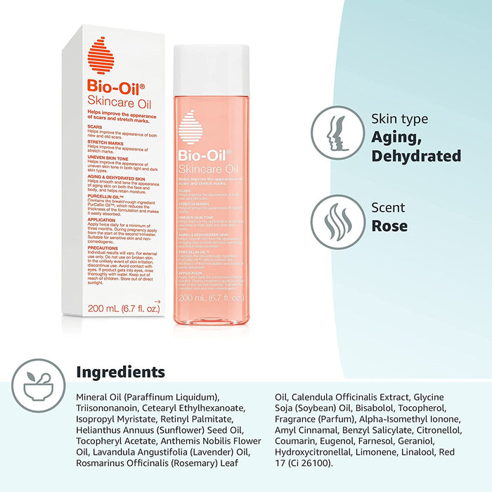 Bio-Oil For Scars Stretch Marks and Dehydrated Skin 200ml