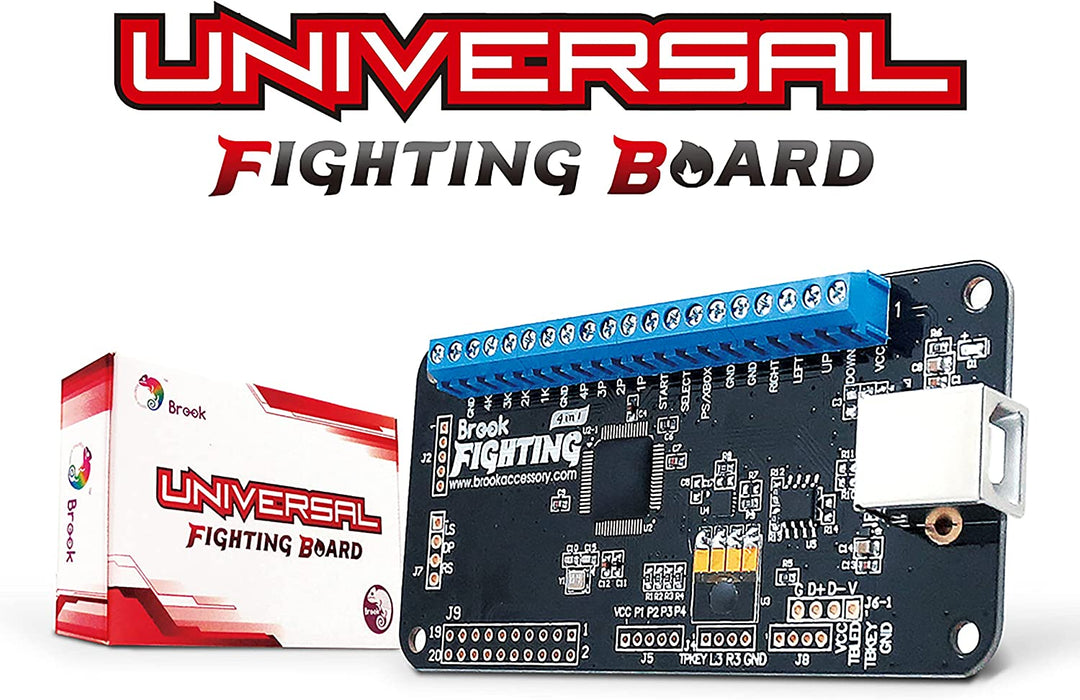 Brook Universal Fighting Board (UFB) - Pre-installed header version for Xbox One / Xbox 360 / PS4 / PS3 / PC / Wii U / PS Mini / MD Mini [Cross-Platform Accessory]