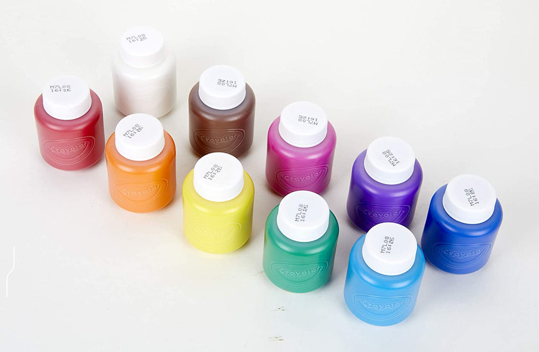 Crayola Washable Project Paint, 10 Count, 10 Washable Paint Jars 