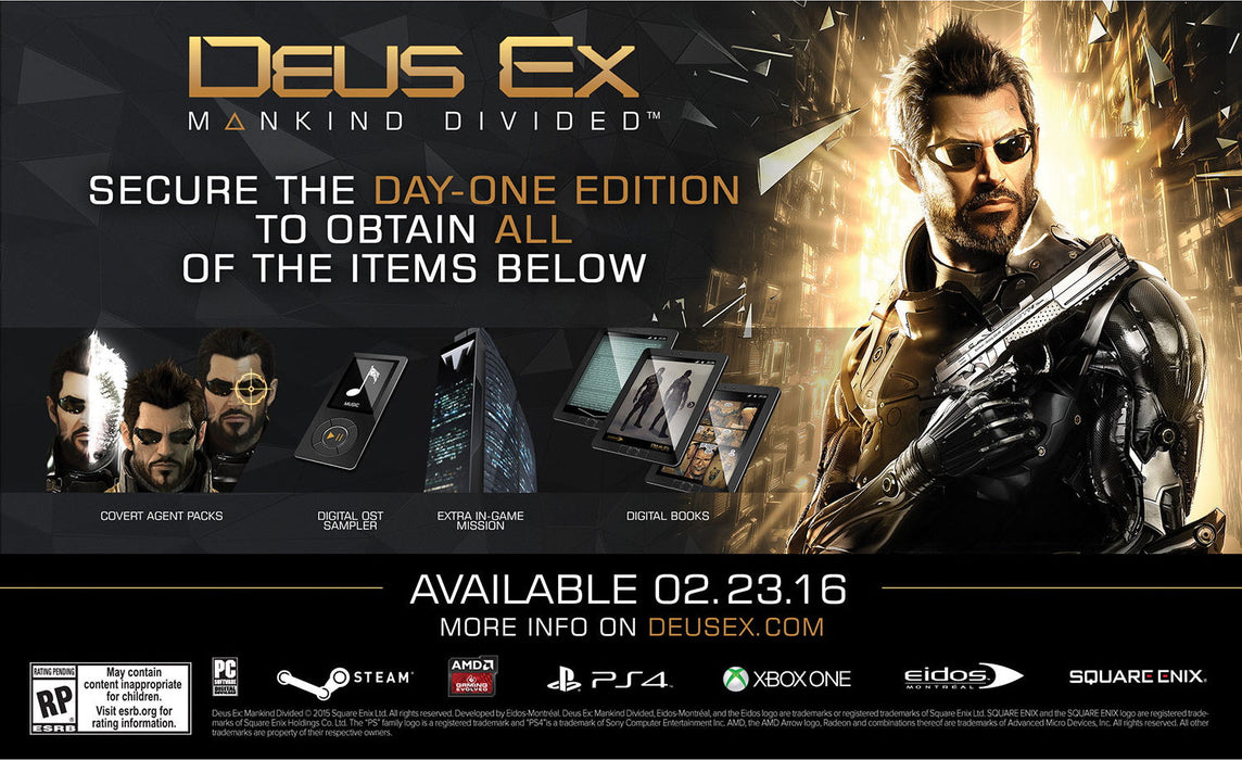 Deus Ex: Mankind Divided - Day One Edition [PlayStation 4]