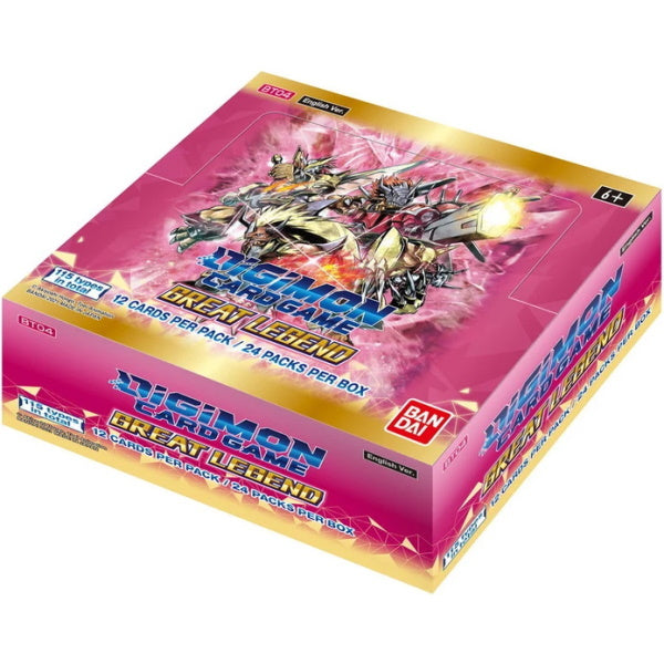 Digimon Card Game: Great Legend (BT04) Booster Box - 24 Packs [Card Game, 2 Players]