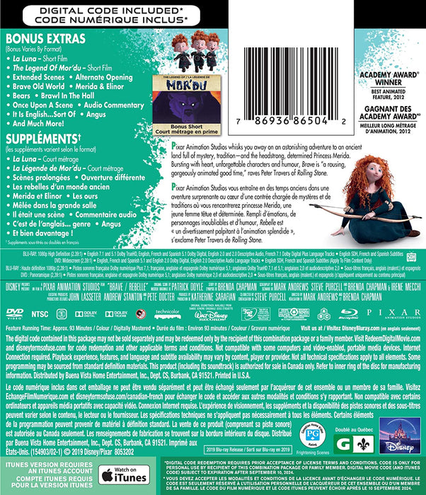 Disney Pixar's Brave [Blu-ray + DVD + Digital]