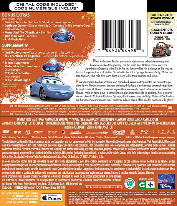 Disney Pixar's Cars [Blu-ray + DVD + Digital]