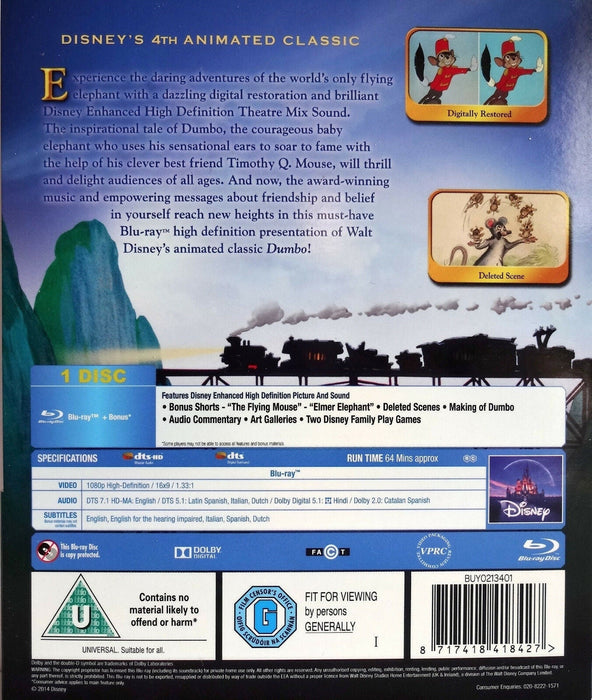 Disney's Dumbo - Limited Edition SteelBook [Blu-Ray]