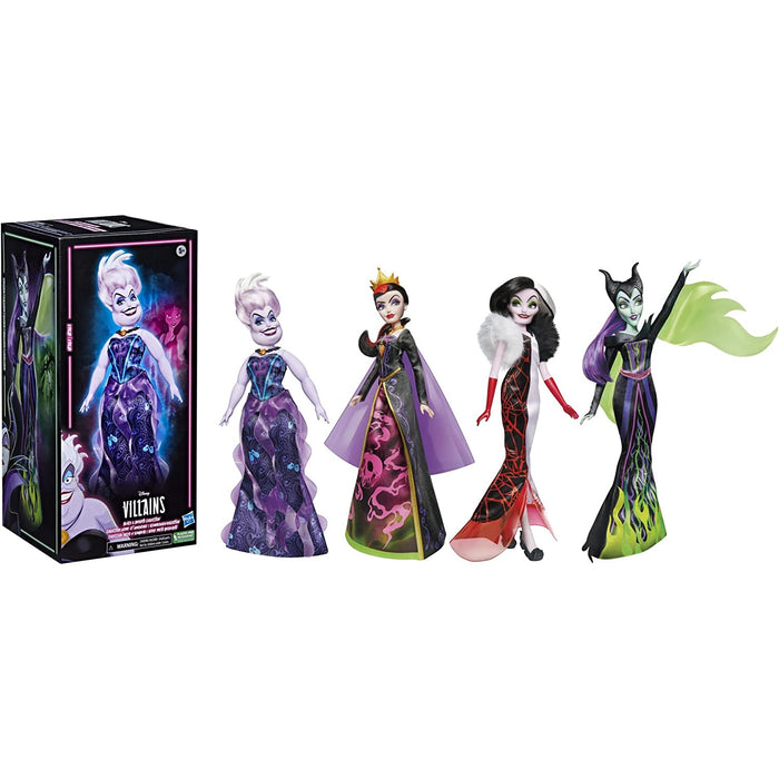 Disney Villains Black and Brights Collection - Fashion Doll 4 Pack [Toys, Ages 5+]