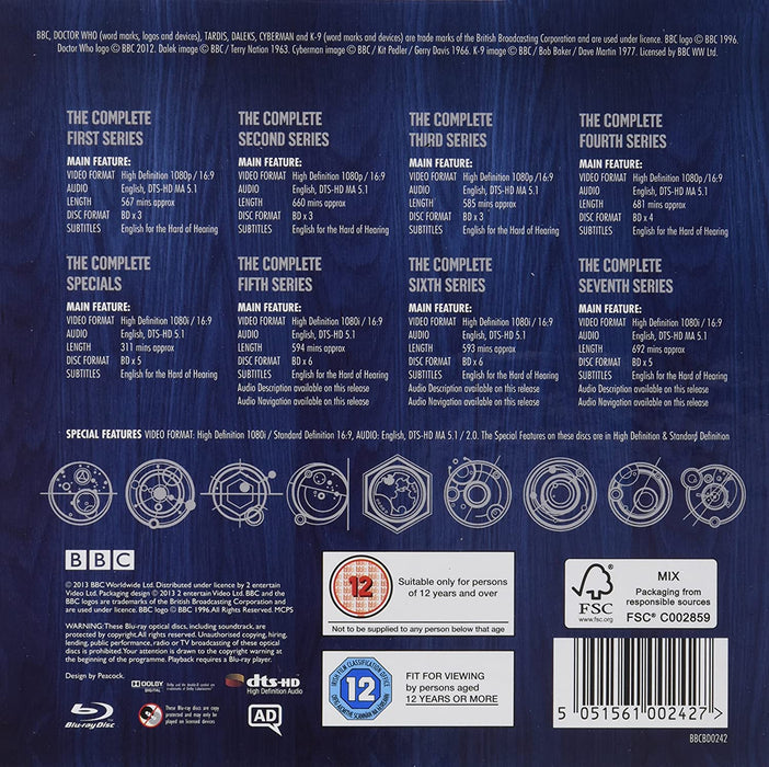 Doctor Who: The Complete Series 1-7 [Blu-Ray Box Set]