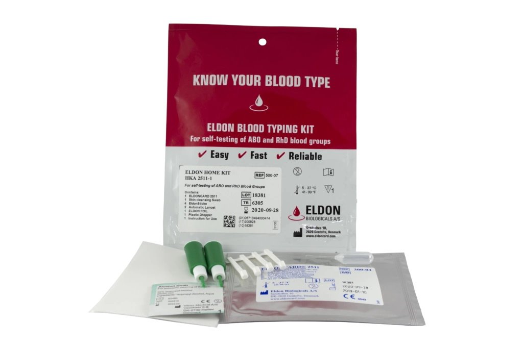 Eldoncard Blood Type Test - Complete Blood Typing Kit - 5 Pack [Healthcare]