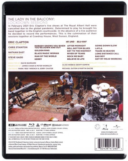 Eric Clapton: The Lady in the Balcony - Lockdown Sessions 4K [Blu-ray + 4K UHD]