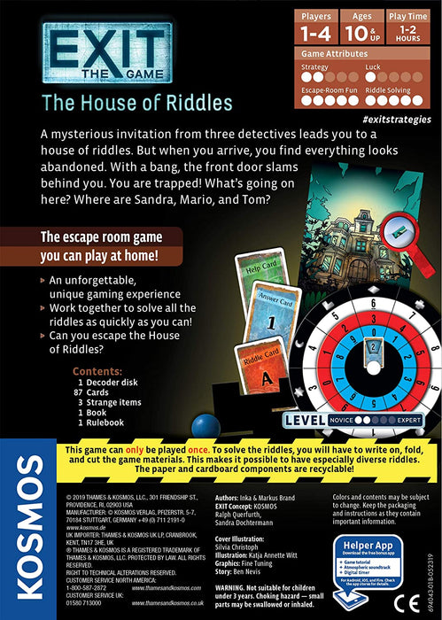 Exit: The Game - The House of Riddles [Board Game, 1-4 Players]