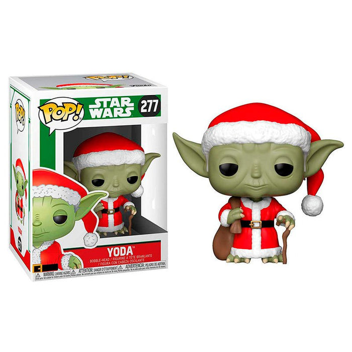 Funko POP! Star Wars: Holiday Santa Yoda Bobblehead #277